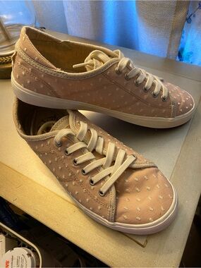 Roxy Classic Women's Casual Lace-Up Sneakers in Blush Pink Size 8.5